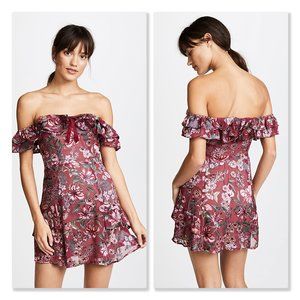For Love & Lemons Flora Off Shoulder Dress NWT